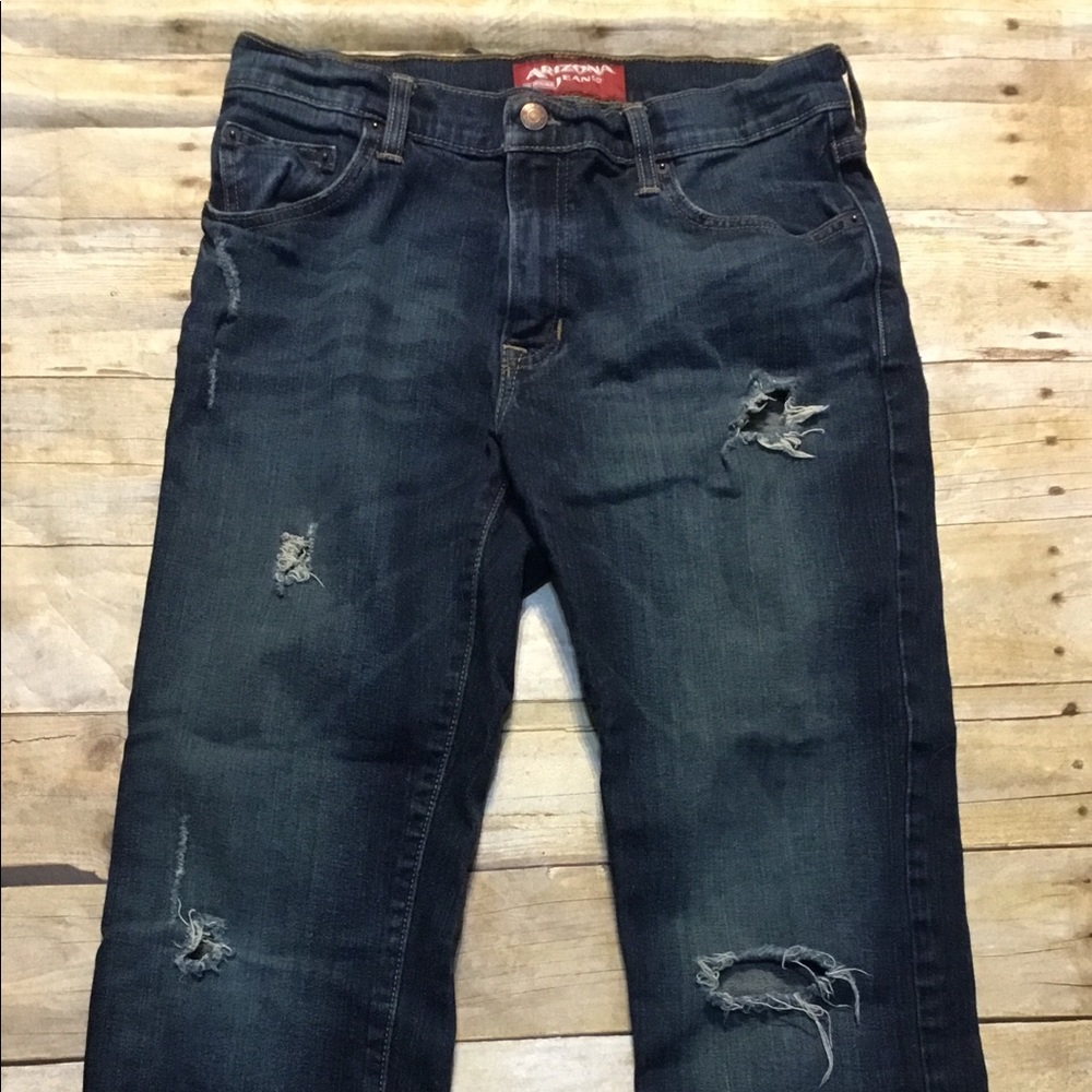 Arizona distressed jeans holes and fading 30x30